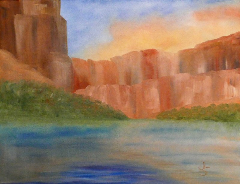 Calm Morning on the Colorado 16x20 Oil.JPG