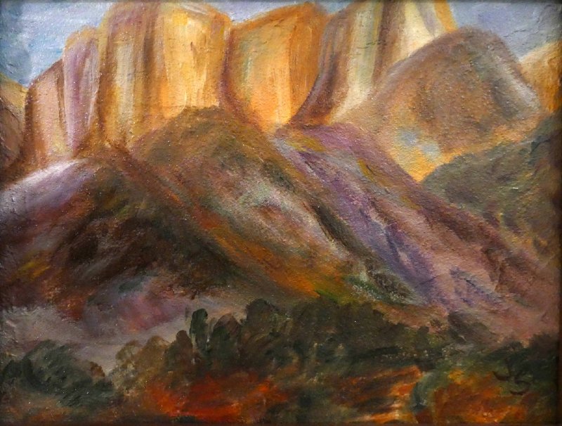 Morning in Zion 8x10 Textured Acrylic.JPG